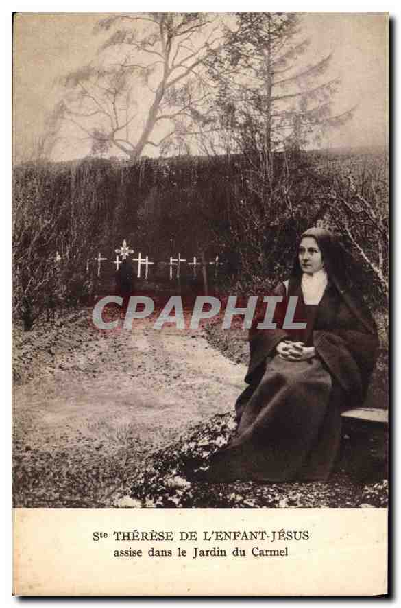 Sœur Thérèse de l'Enfant-Jésus — assise dans le Jardin du Carmel — éditeur non identifié, n° 24