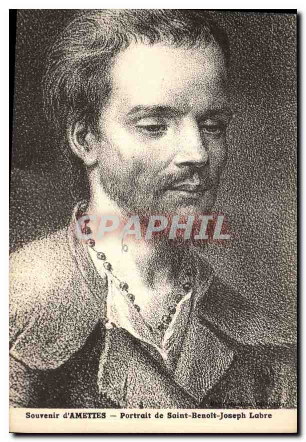 CPA Souvenir d'Amettes Portrait de Saint Benoit Joseph Labre 