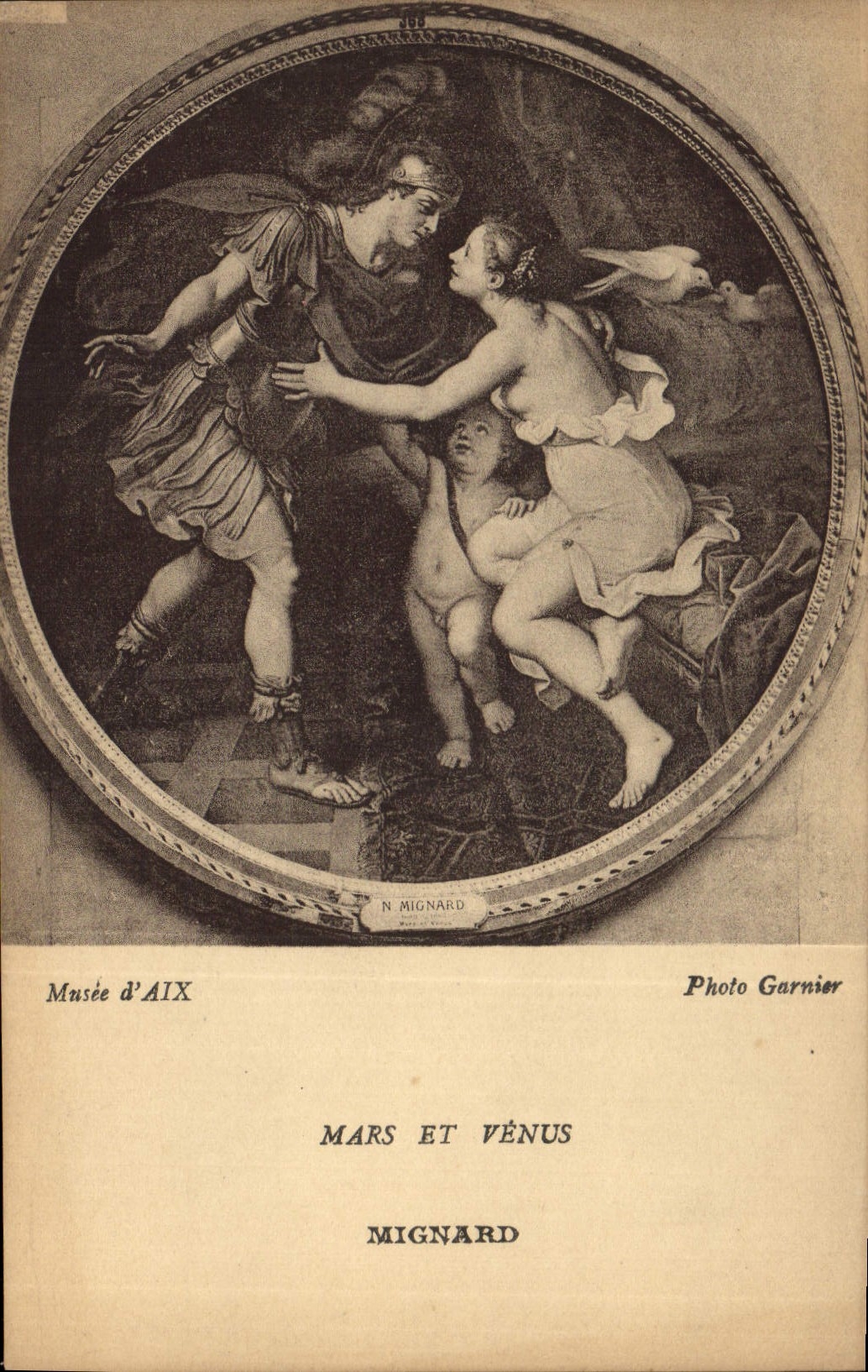Mars et Vénus — peinture de N. Mignard — Musée d'Aix, Photo Garnier