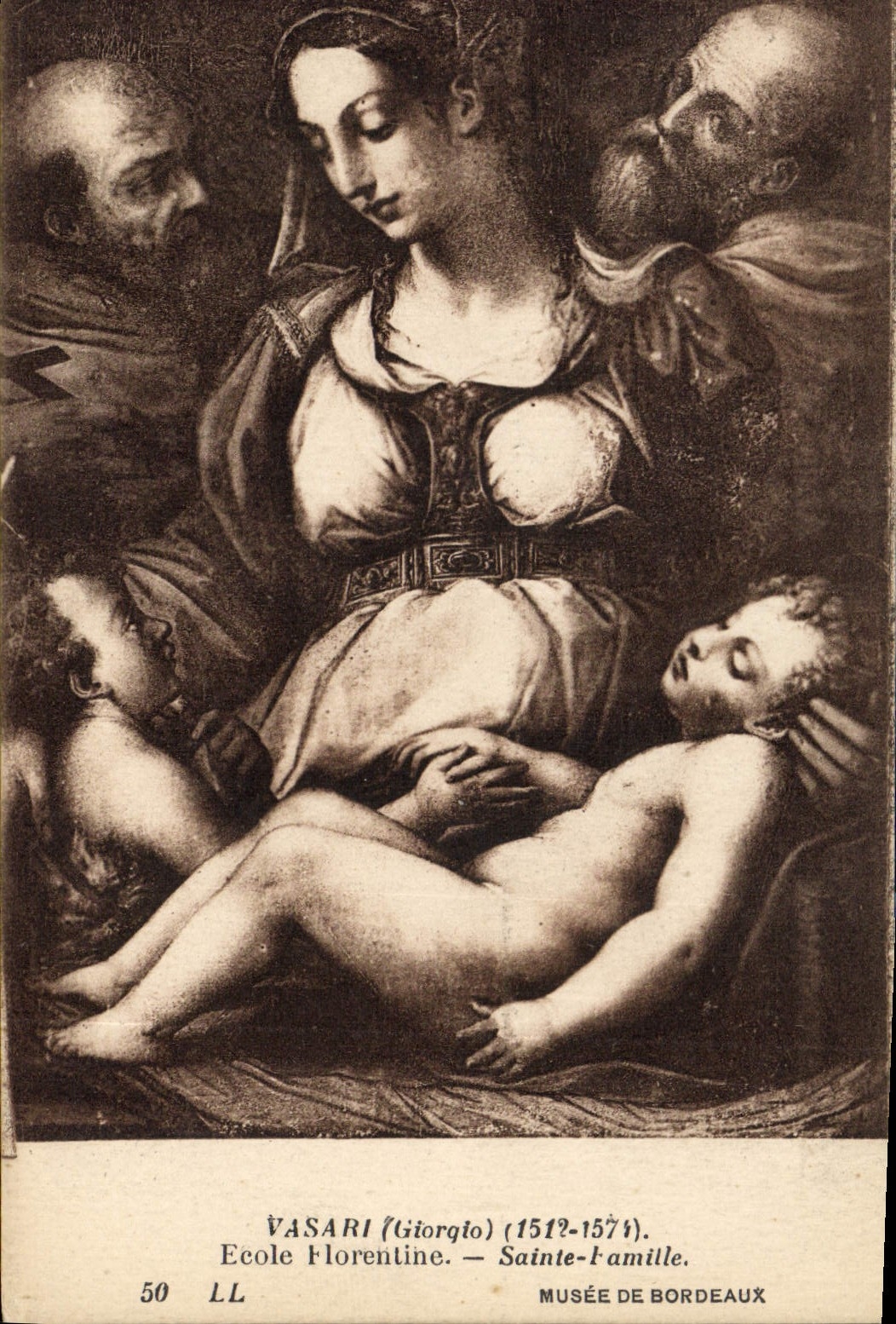 CPA Vasari Giorgio Ecole Florentine Sainte Famille Musee de Bordeaux 