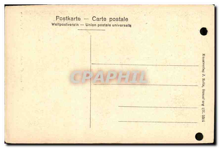 CPA Museum Colmar Antonius St Antoine Sebastian  — Back