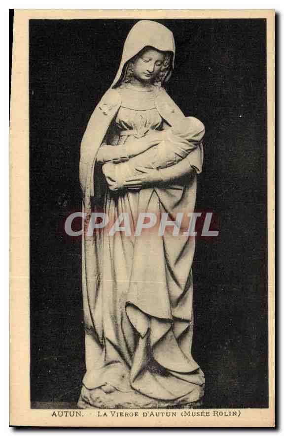 CPA Autun La Vierge D'Autun Musee Rolin 