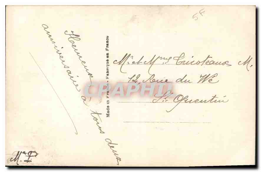 CPA Bonne Fete Homme — Verso
