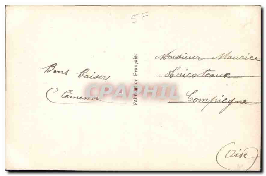 CPA Homme Nicolas — Verso