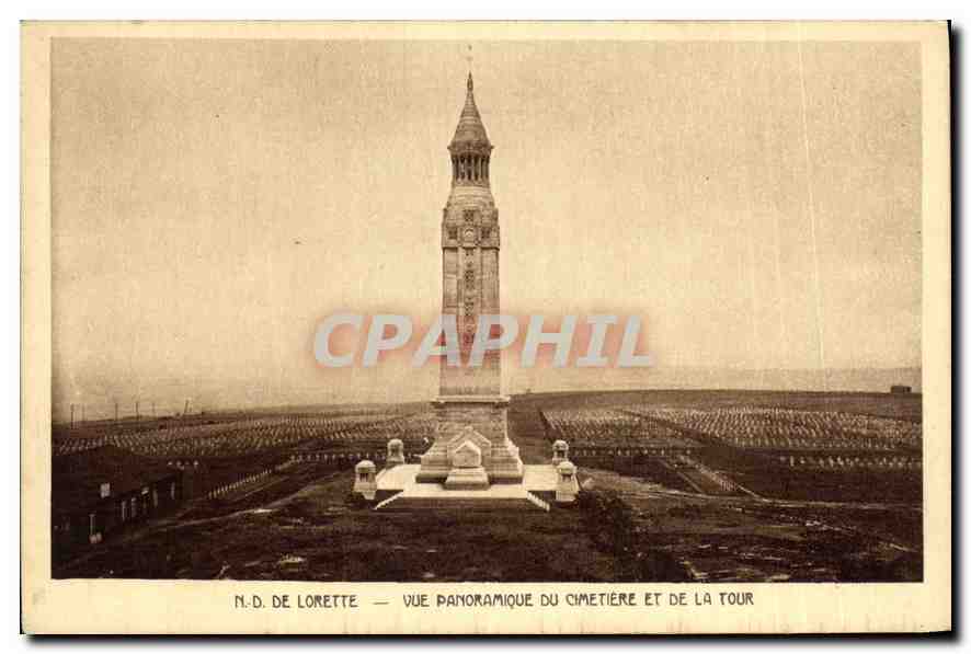 CPA ND de Lorette Vue Panoramique du Cimetiere et de la Tour 