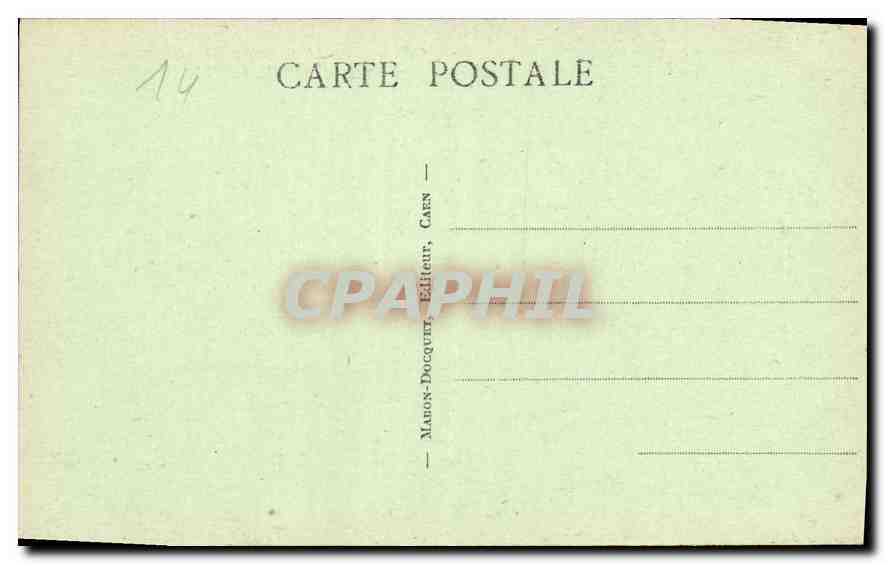 CPA Caen Eglise de la Trinite et Hotel Dieu  — Verso