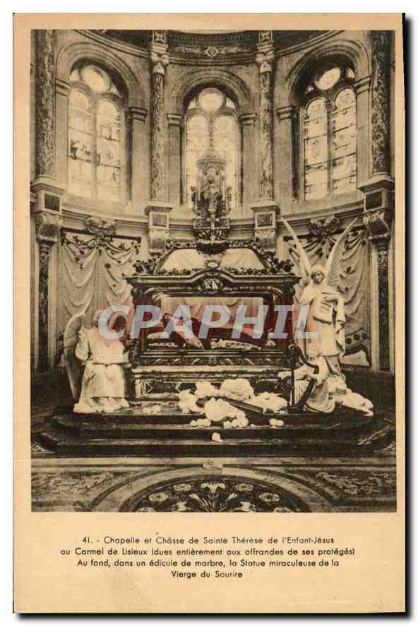 Chapelle et Châsse de Sainte Thérèse de l'Enfant-Jésus — au Carmel de Lisieux — éditeur non visible, n° de série 41