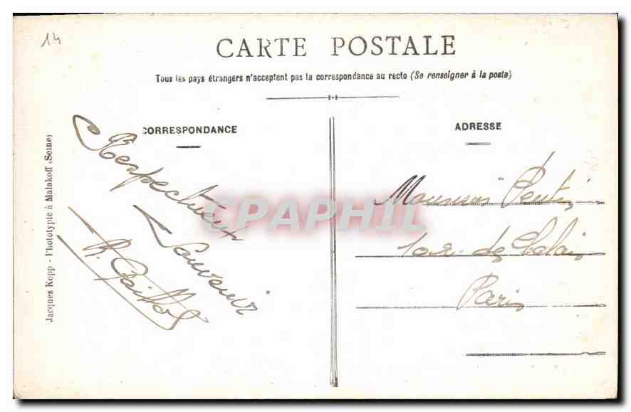 Les Falaises du haut Lion — Côte de Nacre — Lion-sur-Mer — Edition Derby — Verso
