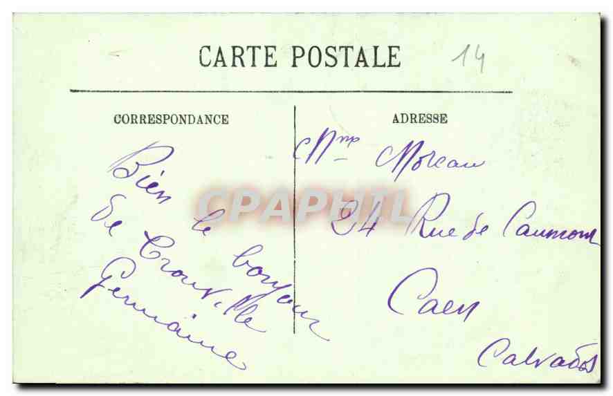 CPA Trouville La Jette Promenade  — Rückseite