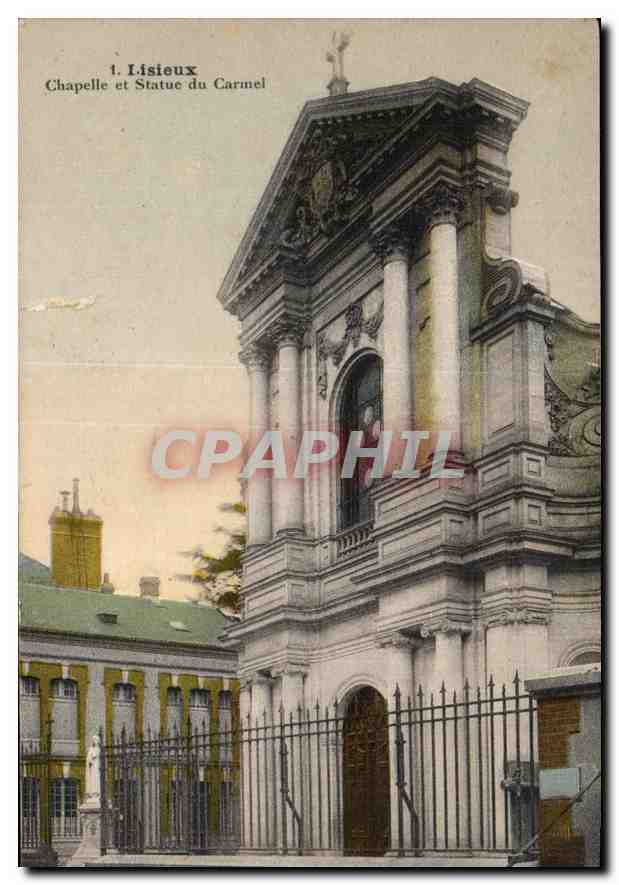 CPA Lisieux Chapelle et Statue du Carmel 