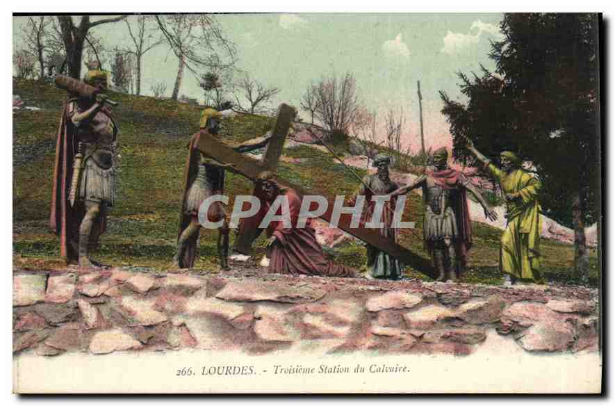 CPA Lourdes Troisieme Station du Calvaire 