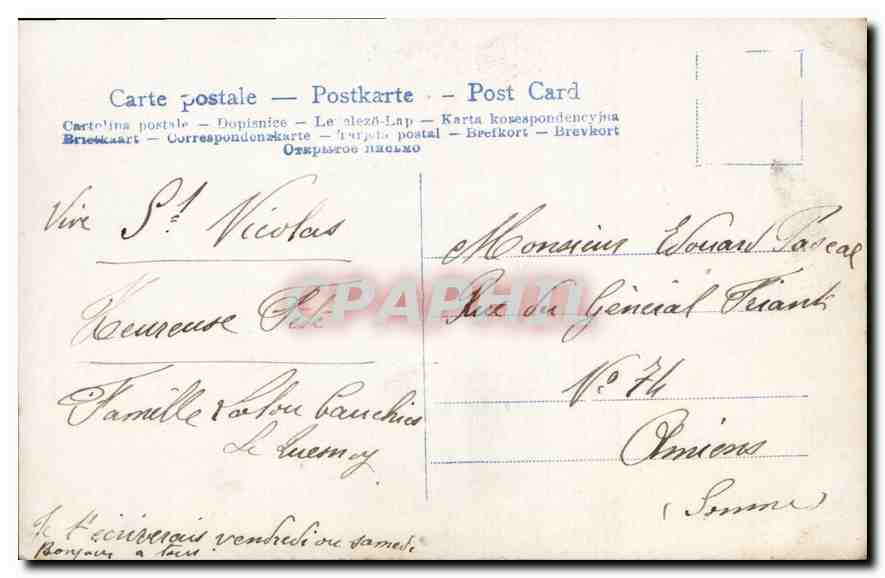 CPA Bonne Fete Femme — Rückseite