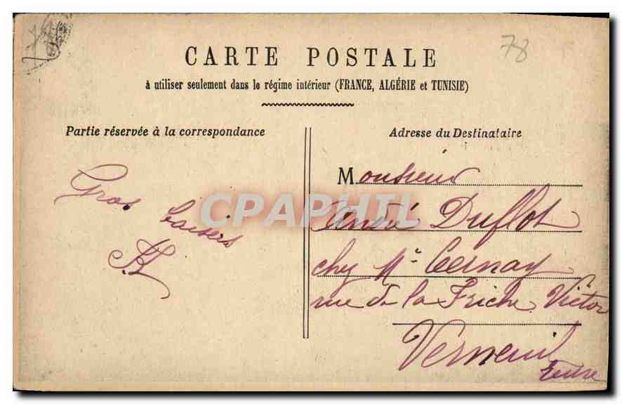 CPA Versailles le Chateau Entree de la cour d'Honneur de Grand Trianon  — Verso