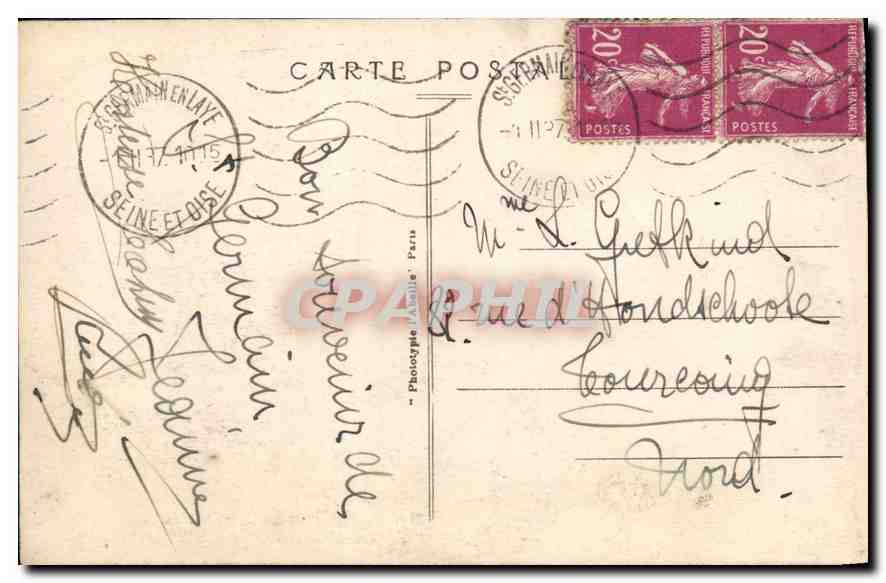 Saint-Germain-en-Laye — Le Château et la Gare vus du Parterre — A.C. 48 — Verso