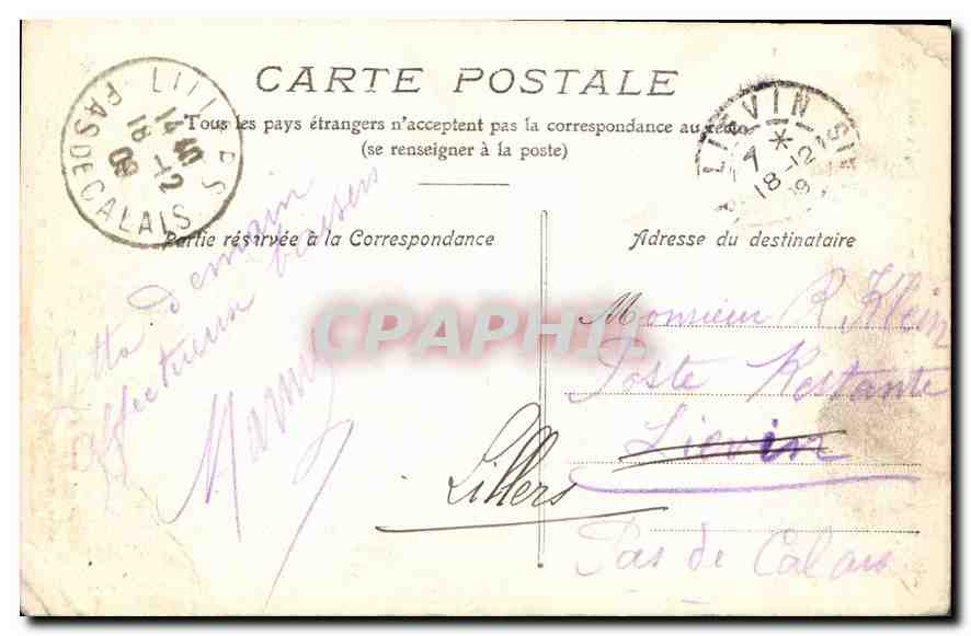 CPA Saint Germain en Laye Le Chateau La Tour — Verso