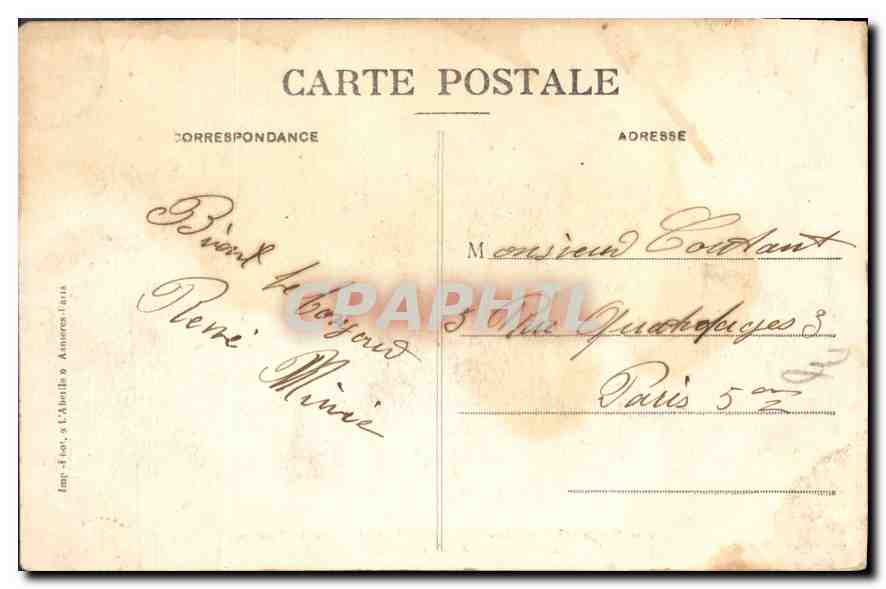 CPA Saint Germain en Laye Le Chateau vu du Parterre  — Verso