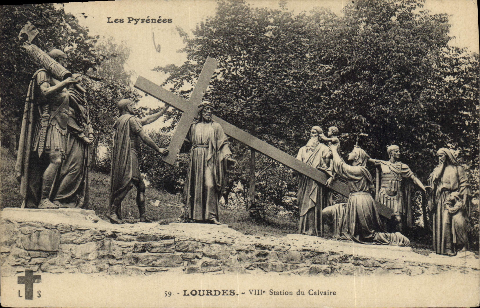 CPA Lourdes Ville Station du Calvaire 