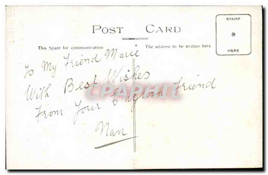 CARTE PHOTO Femme Barnsley — Verso