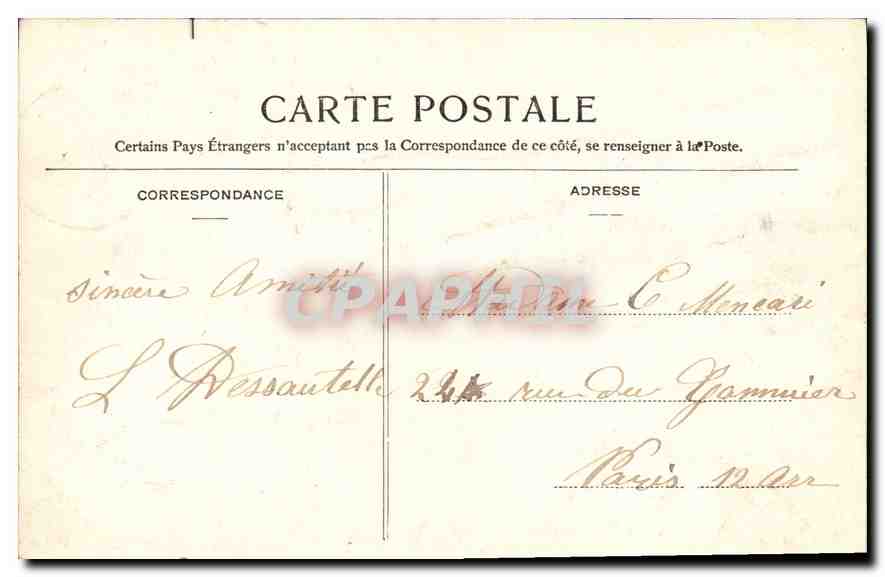 CPA Saint Germain en Laye Le Parterre  — Verso