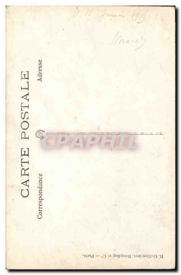 CARTE PHOTO Ruines Militaria 1919 — Rückseite