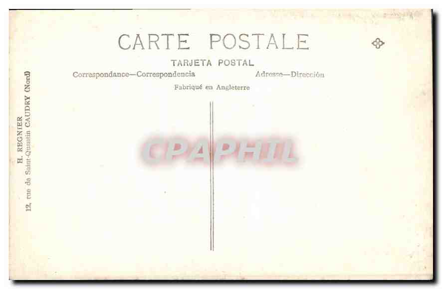 CARTE PHOTO Femme — Verso