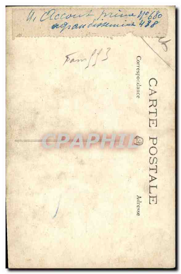 CARTE PHOTO Femme — Verso