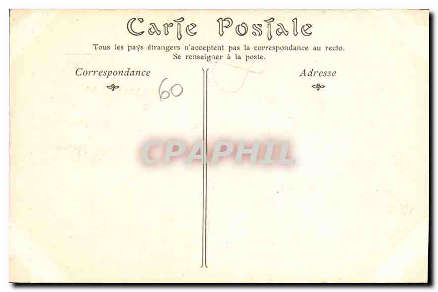 CPA Chateau de Chantilly L'Entree Principale et la Chapelle  — Verso
