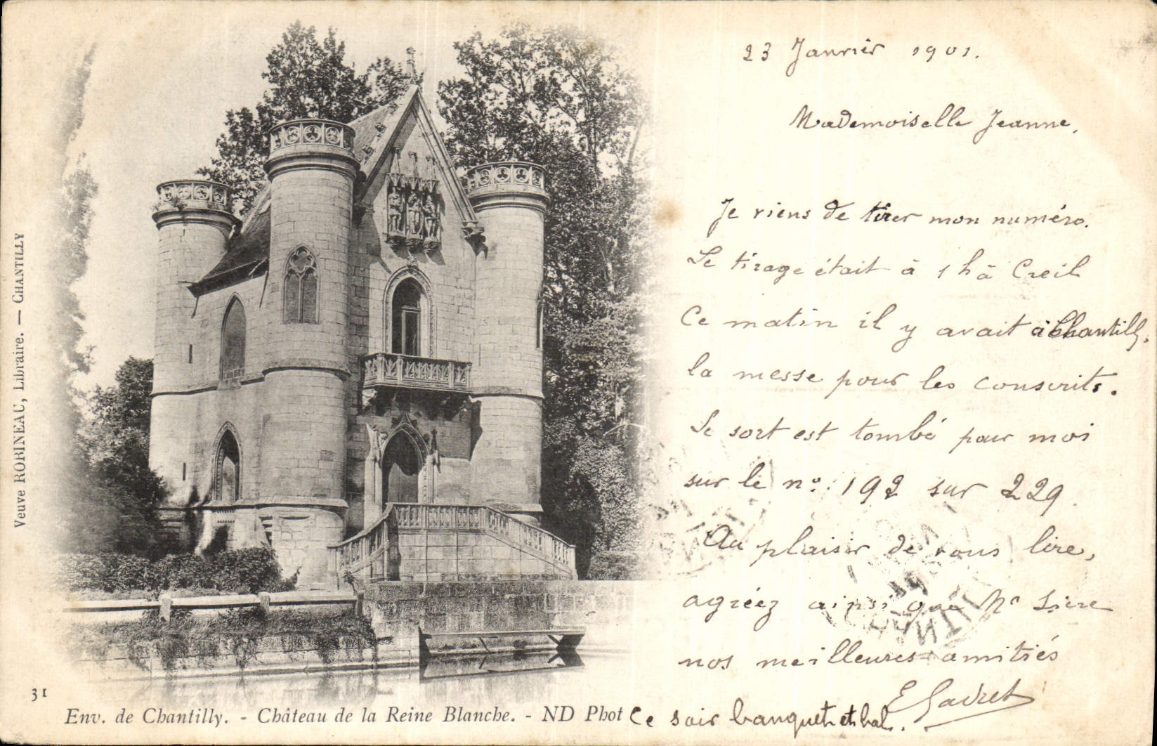CPA Env de Chantilly Chateau de la Reine Blanche 