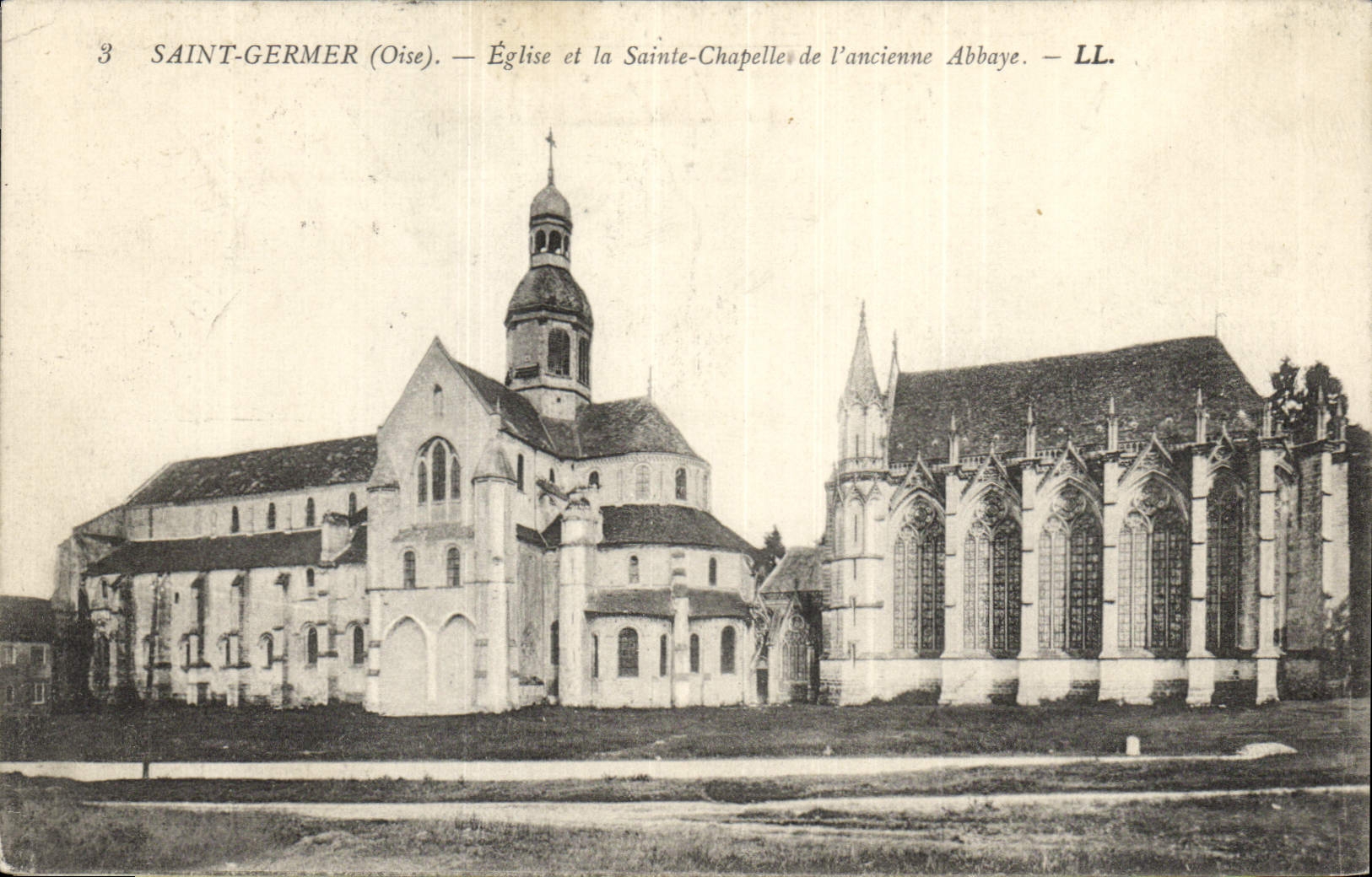 Saint-Germer (Oise) — Église et la Sainte-Chapelles de l'ancienne Abbaye — LL.