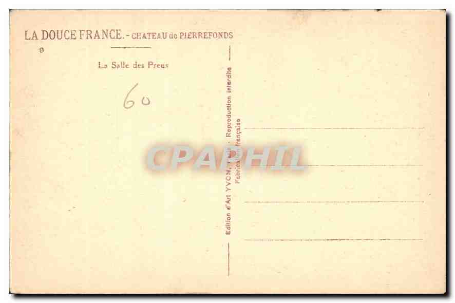 Château de Pierrefonds — La Salle des Preux — Édition d'Art YVCN'TRA — Reverso