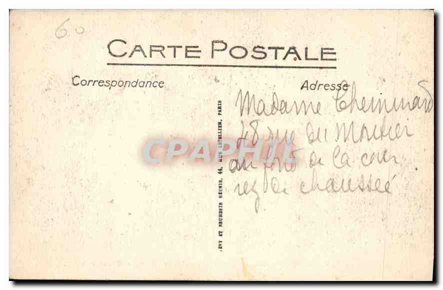 CPA Compiegne Le Chateau Grand Salon de Reception des Dames d'Honneur  — Rückseite