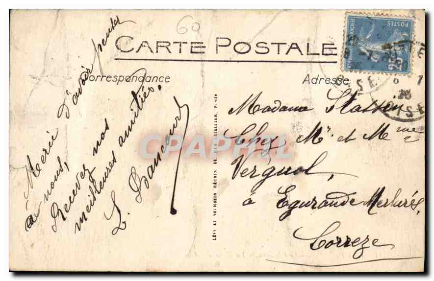 CPA Compiegne Le Chateau La Salle des Gardes  — Rückseite