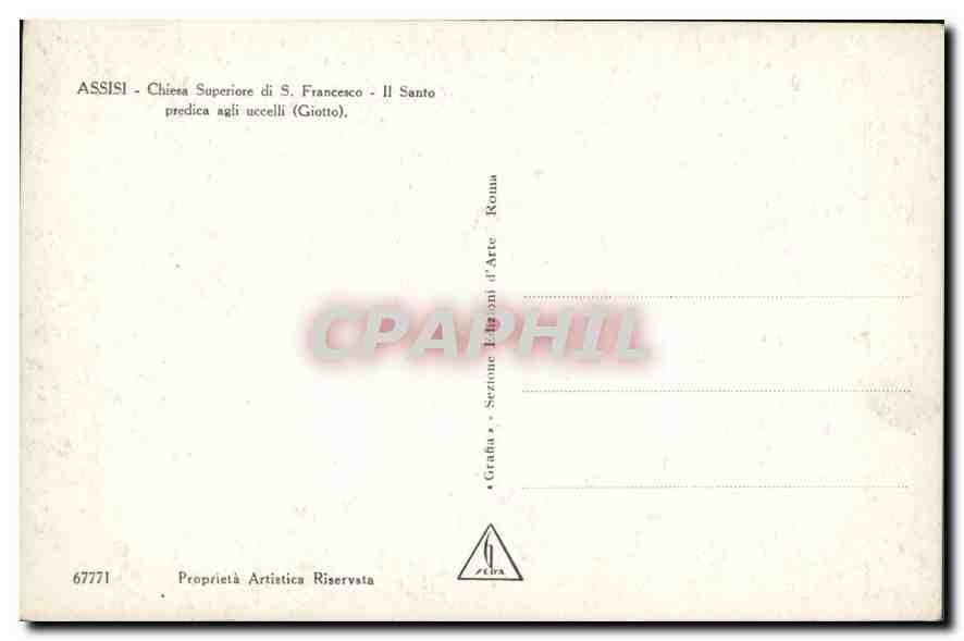 CPA Assisi chiesa Superiore di S Francesco  — Rückseite