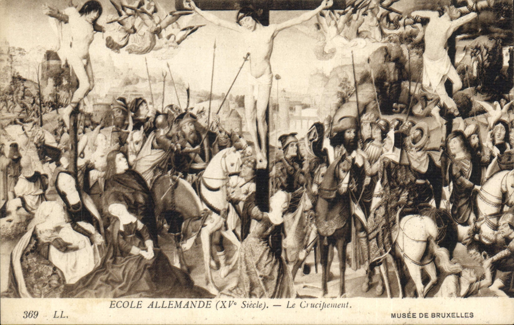 CPA Ecole Allemande Le Crucifiement Musee de Bruxelles 