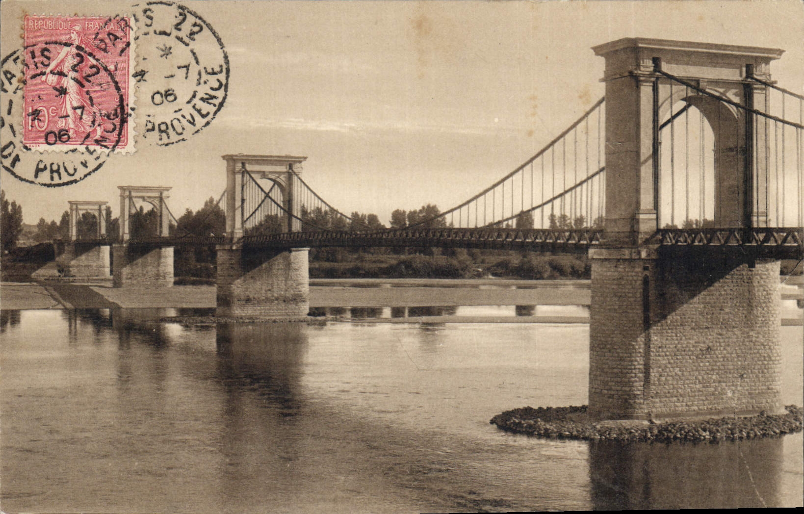 CPA Langeais Le Pont suspendu 