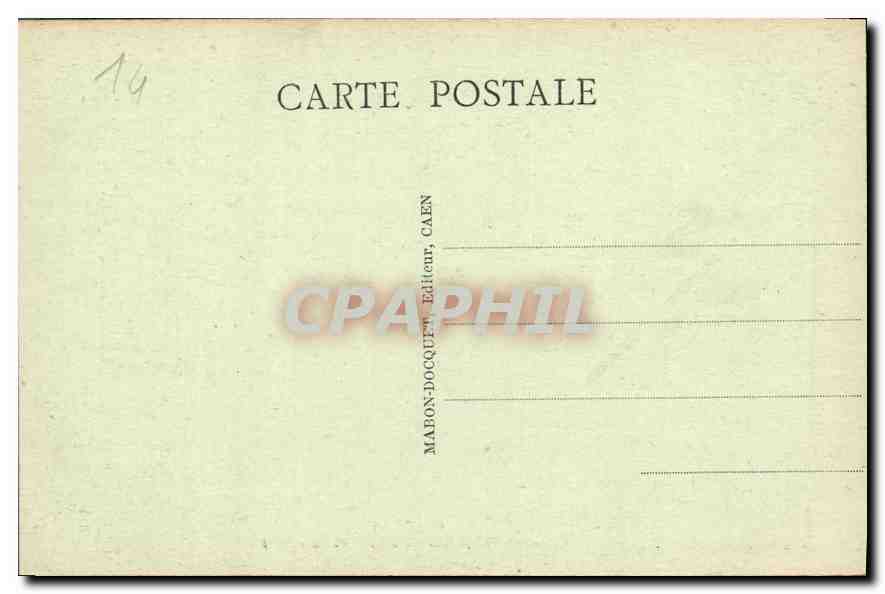 CPA Caen Ancienne abbaye aux Hommes Le Refectoire  — Verso