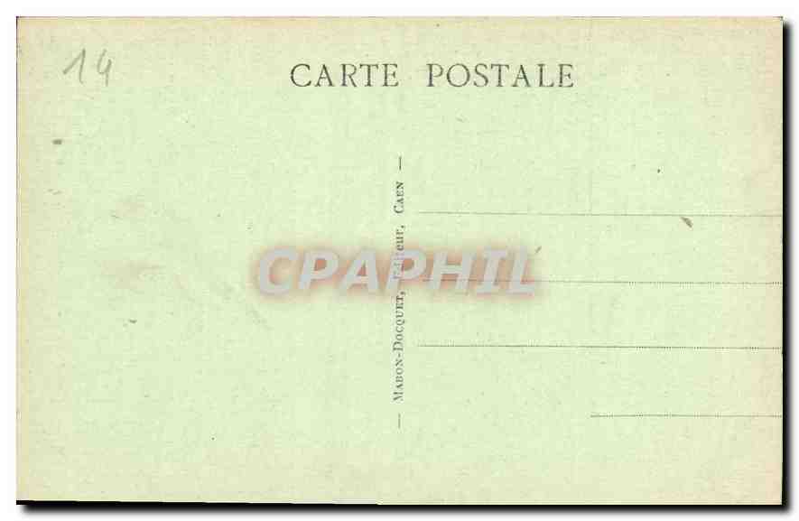 CPA Caen Ancien Hotel de Than  — Verso