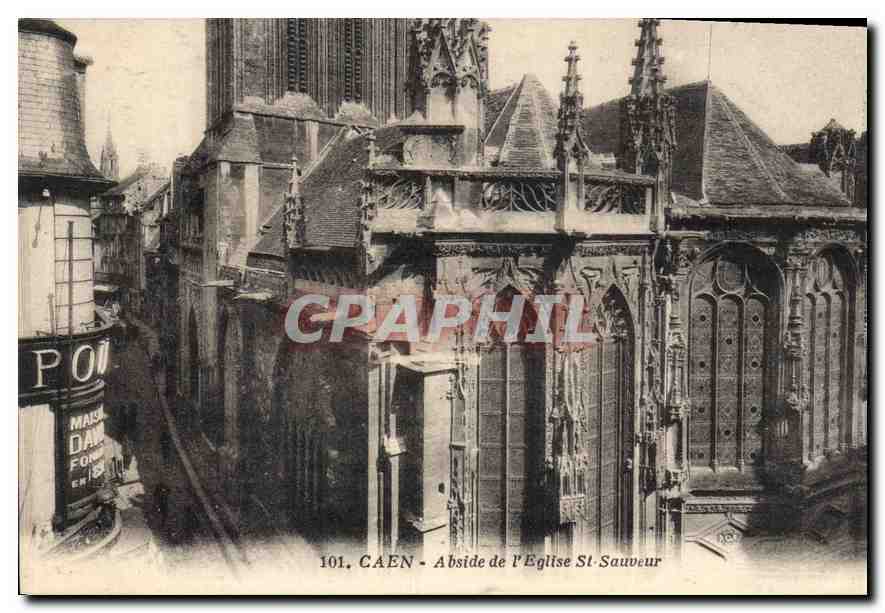 CPA Caen Abdise de l'Eglise St Sauveur 