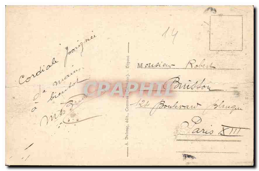 CPA La Delivrande calvados La Basilique Le Portail  — Verso