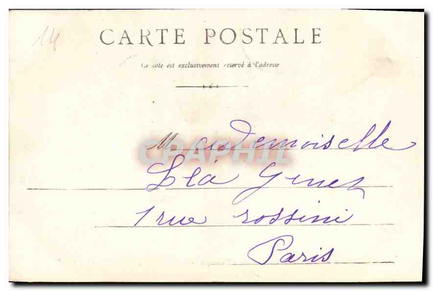 VILLERS-sur-MER — Sturmwellen — Foto. Postel — Rückseite