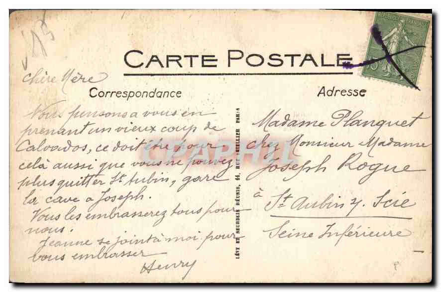 CPA La Delivrande Calvados Notre Dame de la Delivrande la Basilique cote de l'Abside  — Rückseite