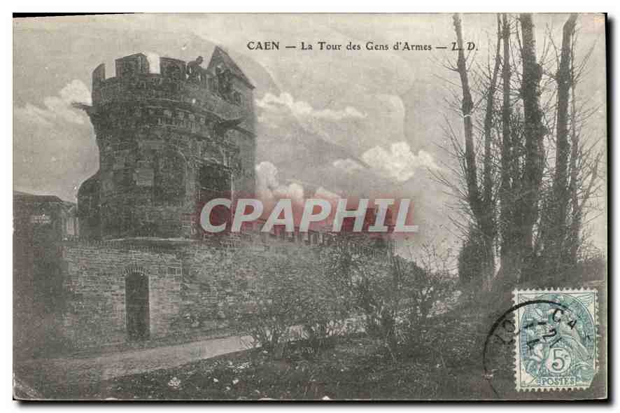 CPA Caen La Tour des Gens d'Armes 