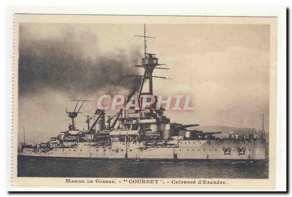 marine de guerre COURBeT cuirasse d'escadre CPA
