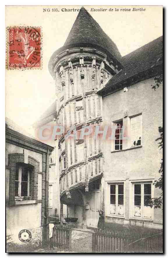 CPA Chartres Escalier de la reine Berthe 