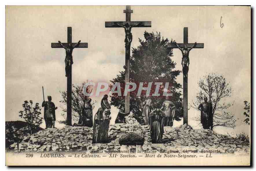 CPA Lourdes le Calvaire XII station Mort de Notre Seigneur 