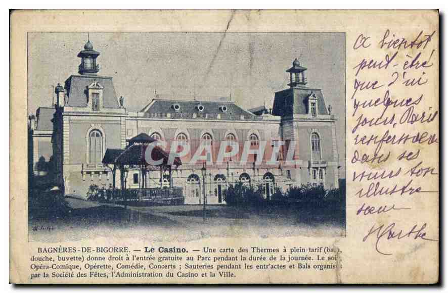 Bagnères-de-Bigorre — Le Casino — Éditeur et n° de série non lisibles