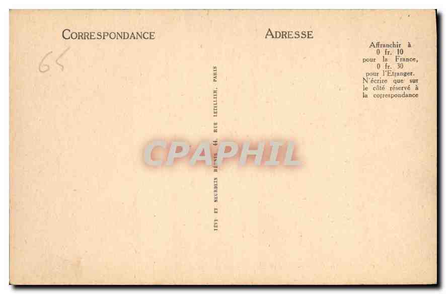CPA Lourdes Chemin de Fer Funiculaire du Pic du Jer  — Verso