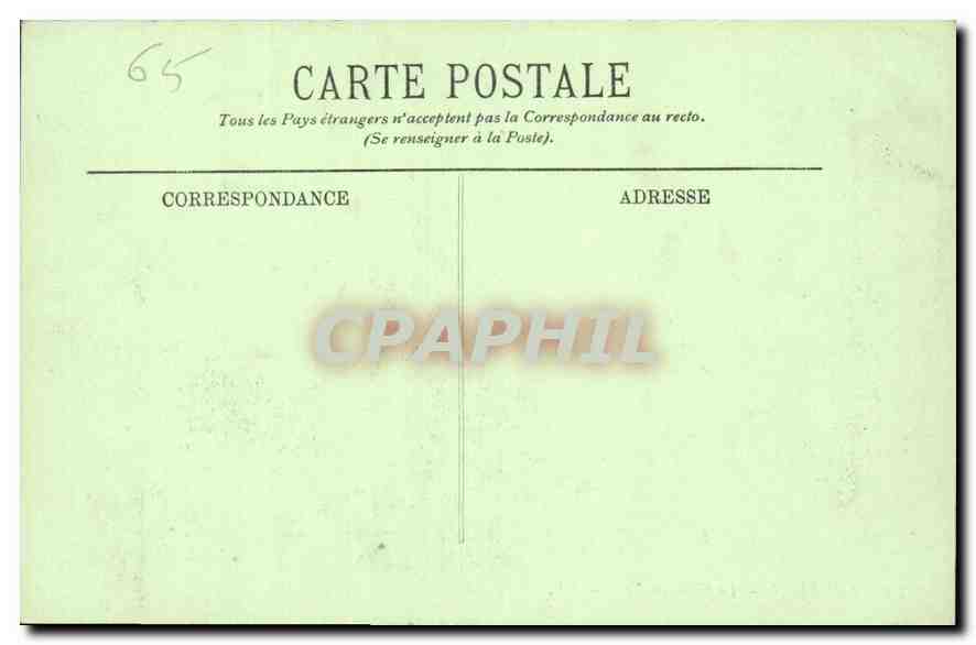 CPA Lourdes le Chateau Fort  — Verso