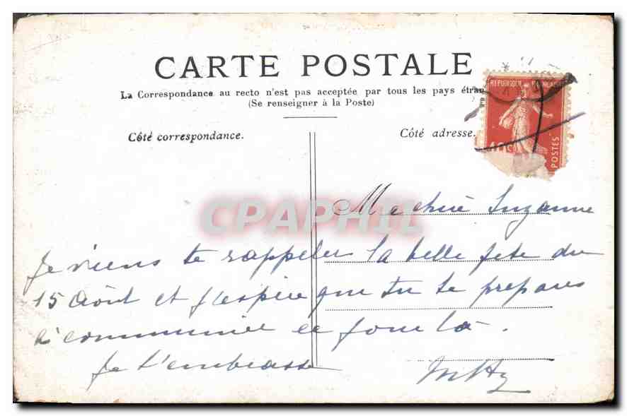 CPA Lourdes la Grotte et la Basilique  — Verso