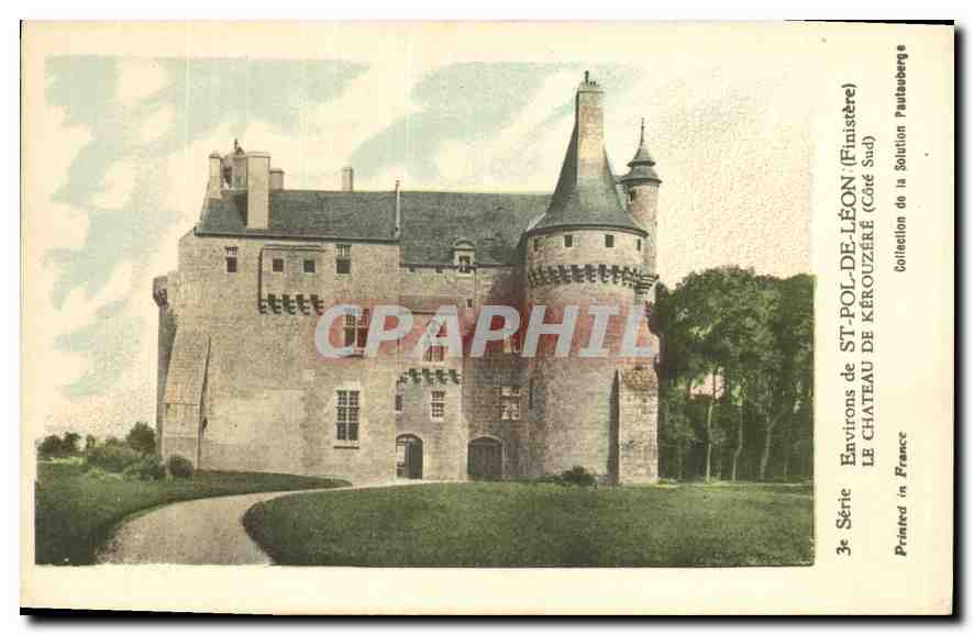 CPA Environs de St Pol de Leon Finistere le Chateau de Kerouzere Cote Sud 